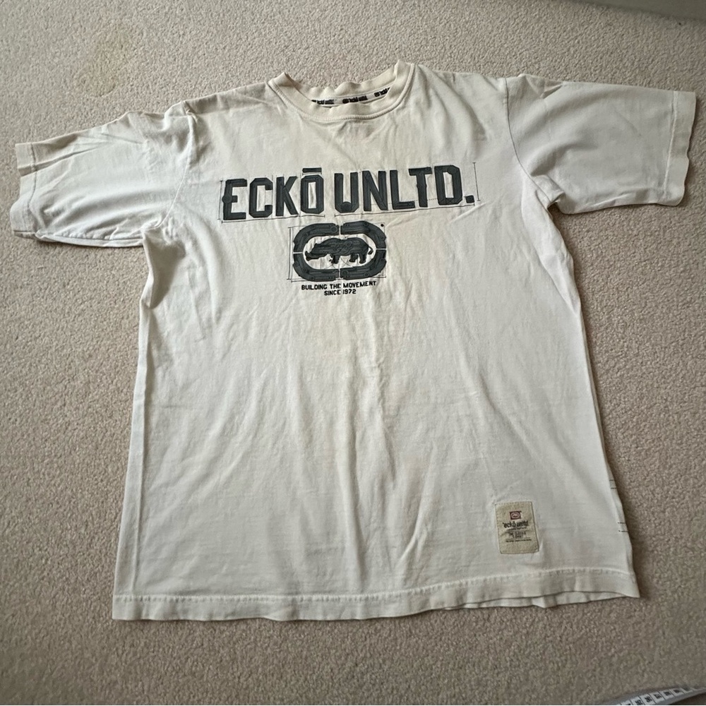 Ecko Unlimited Men's White Logo Tee
